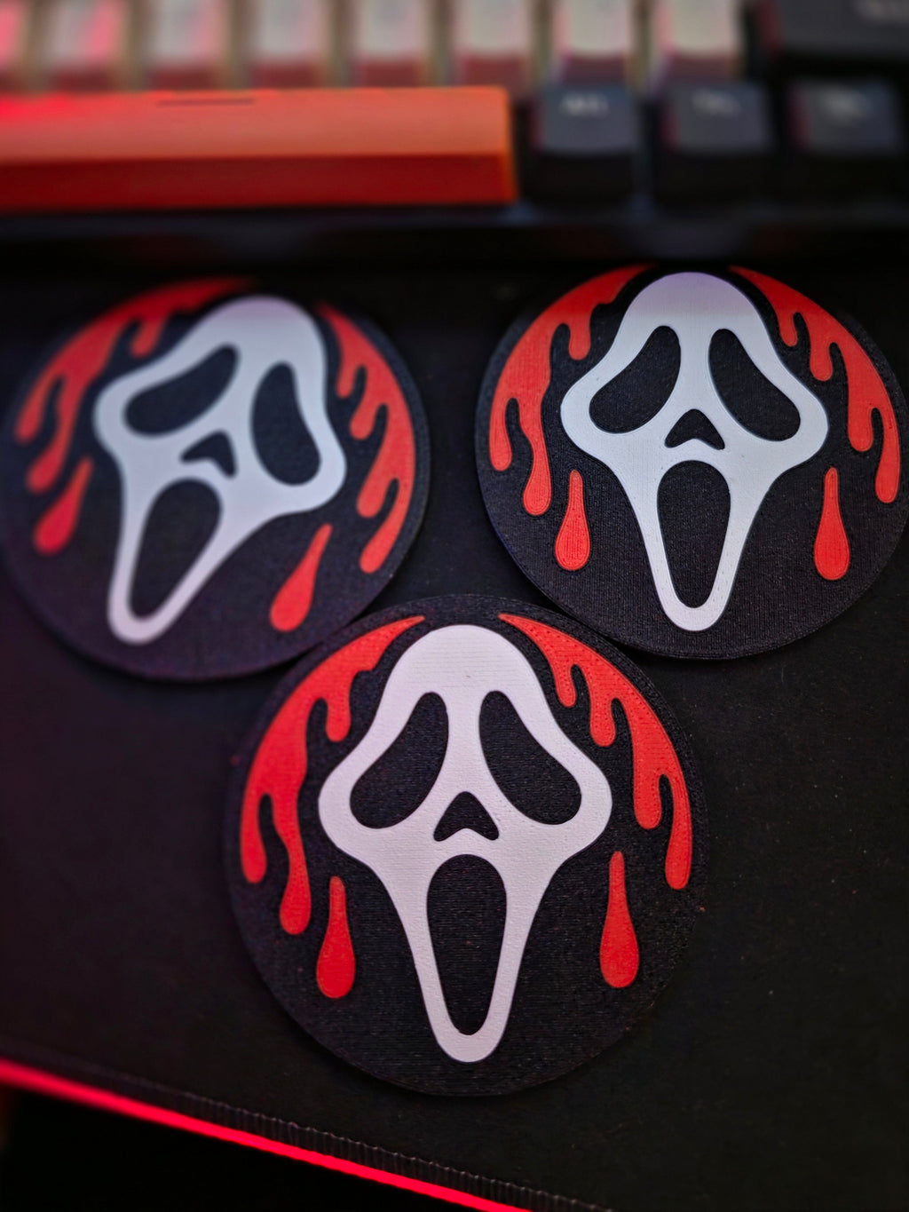 Ghostface Drip Coaster - 3D Printed