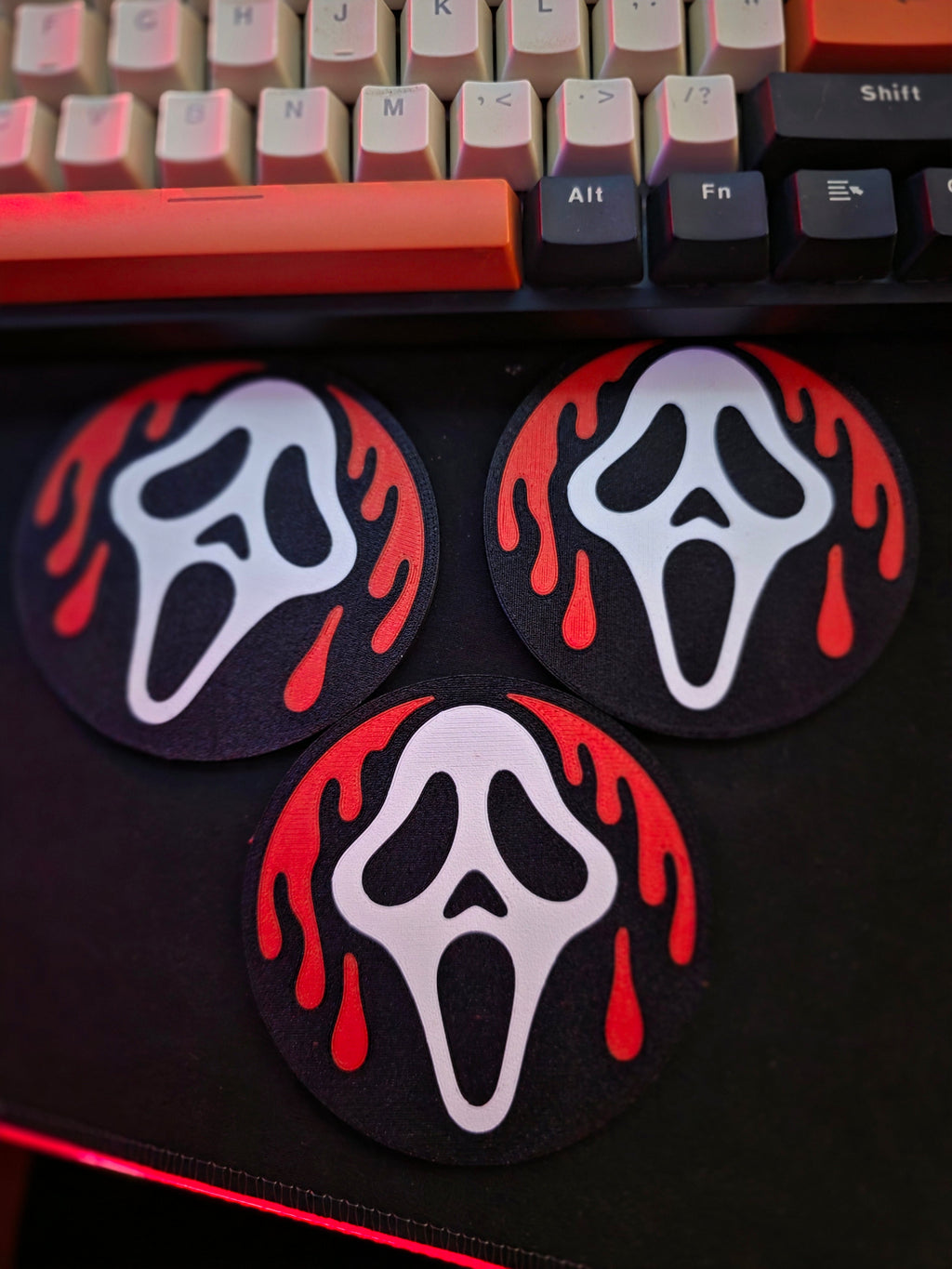 Ghostface Drip Coaster - 3D Printed